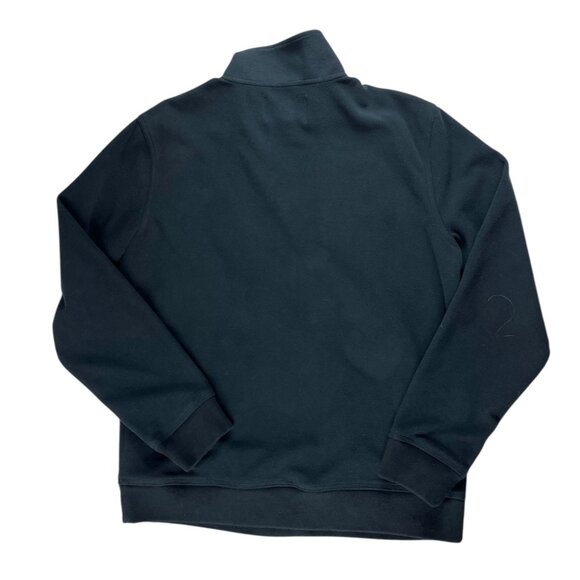 Banana Republic Men’s Quarter Zip Snap Pullover Black Fleece Top Size Large - Picture 4 of 15